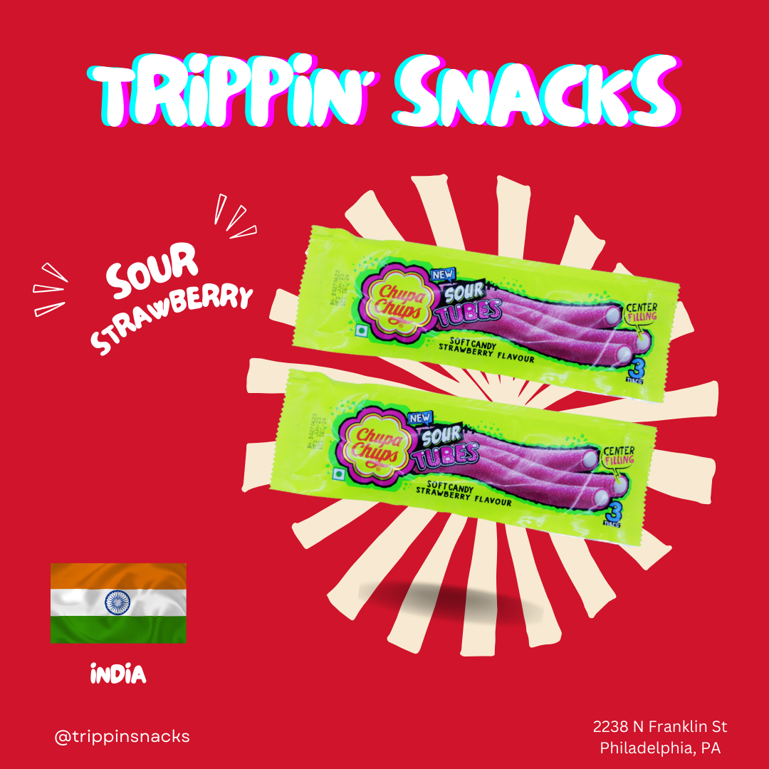 Chupa Chups Tubes Sour Strawberry