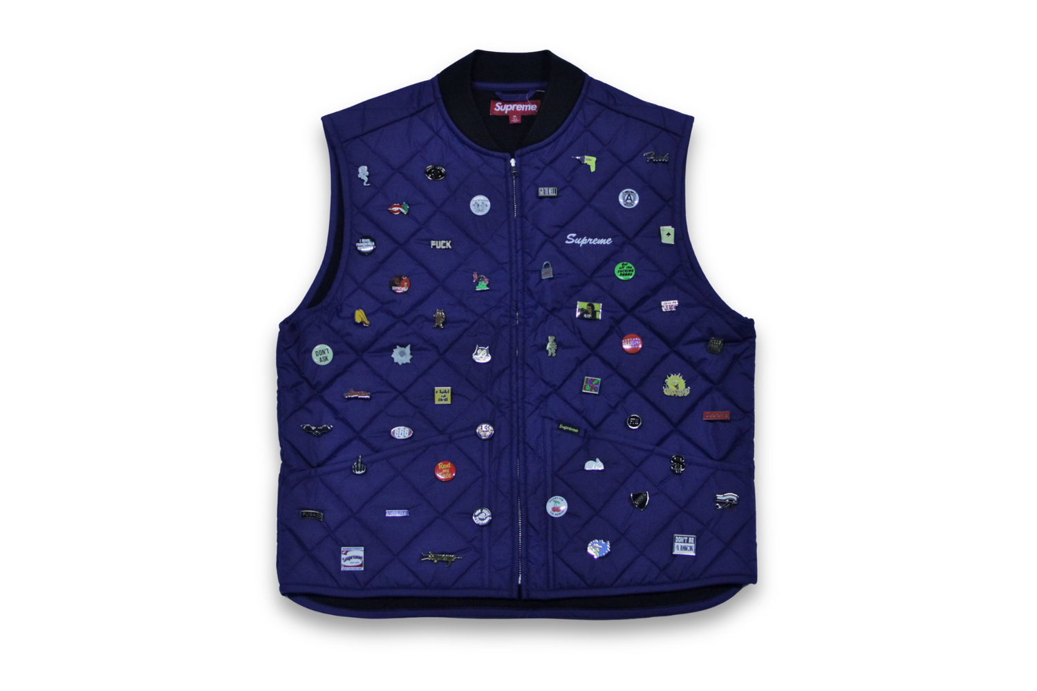 SUPREME QUILTED PINS WORK VEST – TRIPPIN'GOODIES