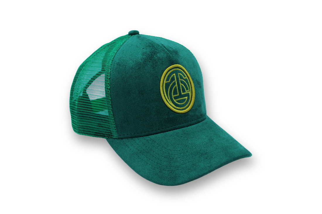 TG CIRCLE LOGO SUEDE TRUCKER HAT