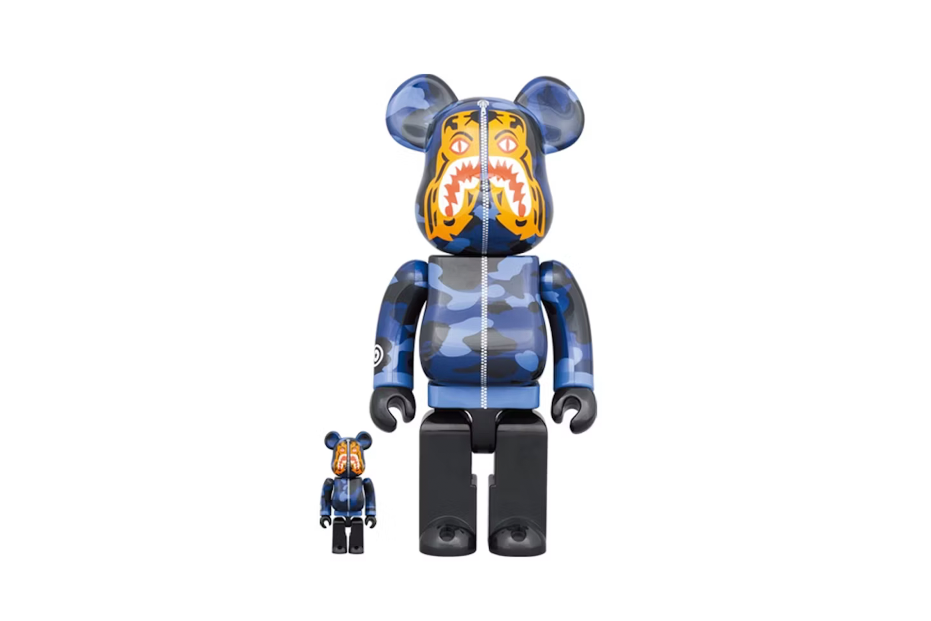 Bearbrick X  Bape Camo Tiger 100 &amp; 400 Set%