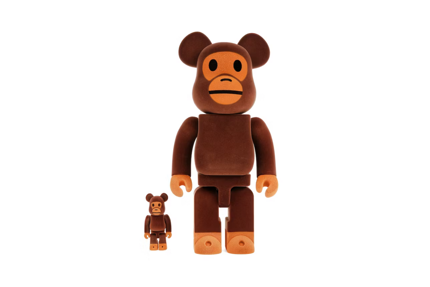 Bearbrick X  Bape Baby Milo Flocky Version 100 &amp; 400 Set%